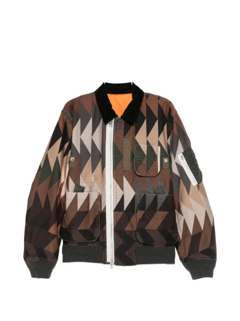 sacai x A.P.C. quilts jacket Brown 2604107MBROWNMULTI