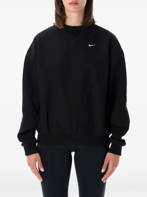 Nike Studio logo-embroidered crew-neck sweatshirt Black IO2103