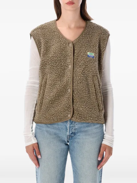 American Vintage Hoktown fleece gilet Brown HOK16B