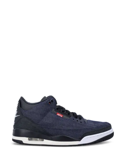 Jordan denim-panelled logo-patch sneakers Blue IH7959