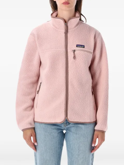 Patagonia Retro Pile logo-patch long-sleeve jacket Pink 22796