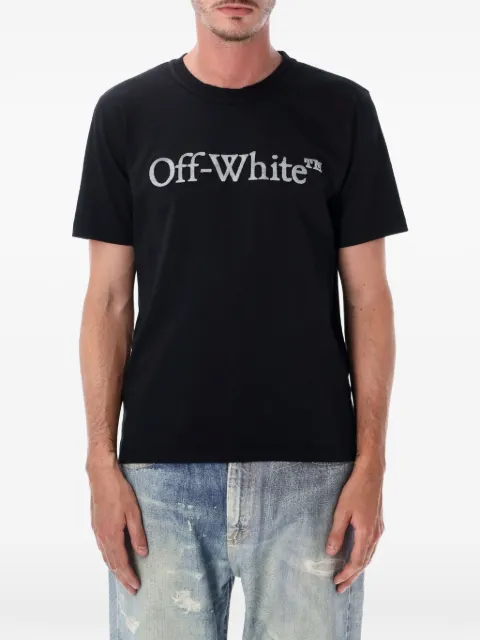 Off-White logo-embroidered T-shirt Black OMAA16MF26J00500