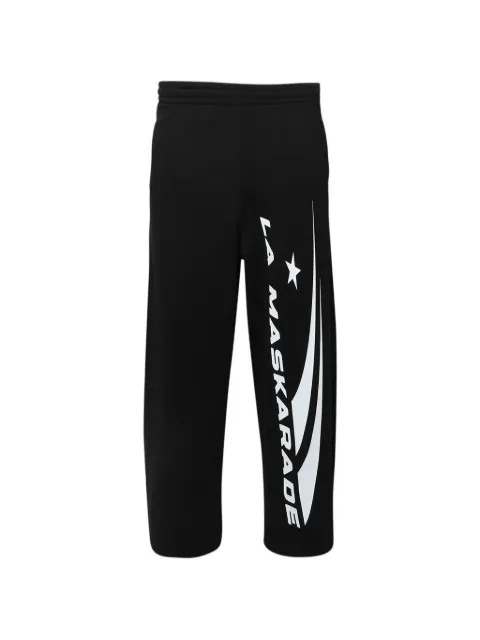 LA MASKARADE logo-print track pants Black ULTRAHEAVYMSKRDSWEATPANTS