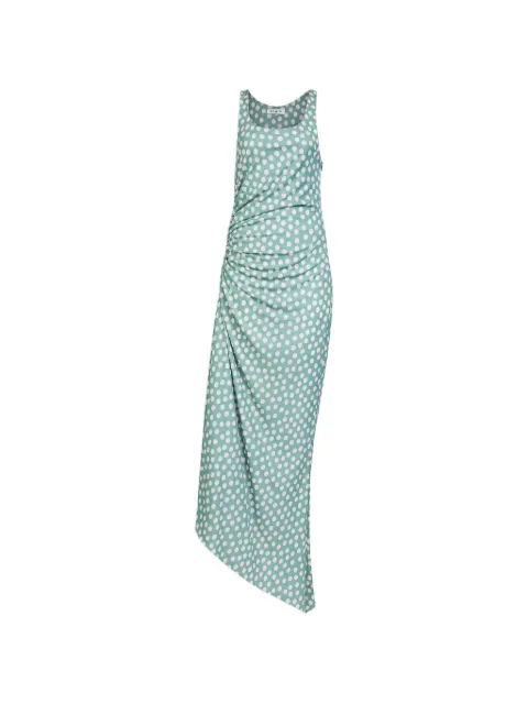 Alaïa polka dots gathered dress Green AA9R3176J125D