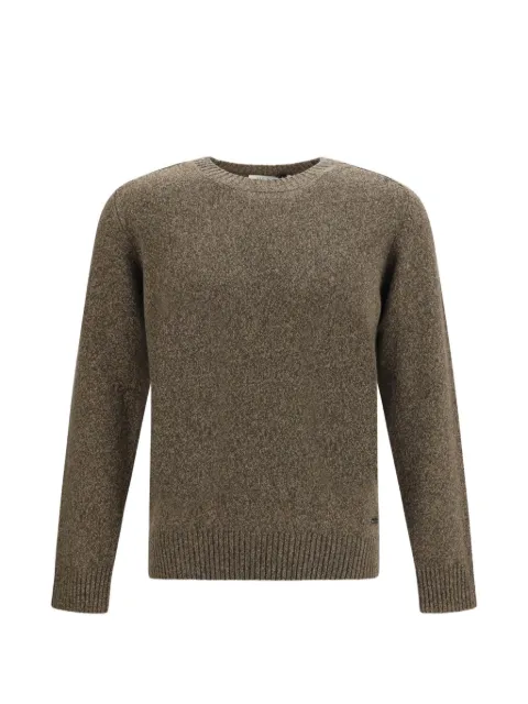 BROOKSFIELD crew-neck ribbed-trim sweater Brown 203GK037