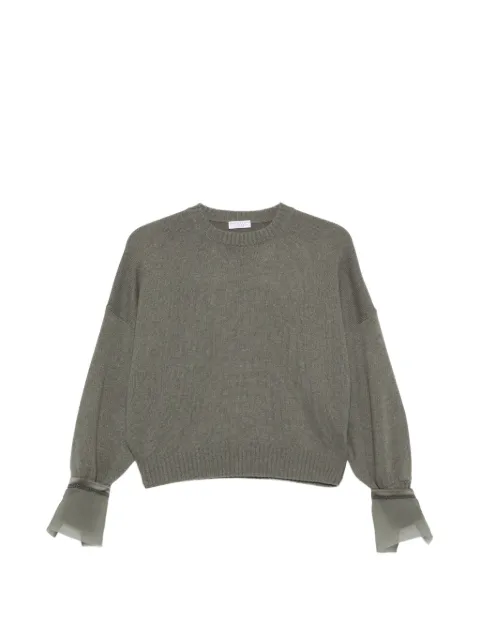 Brunello Cucinelli monili-embellished sweater Grey M12747000C9986