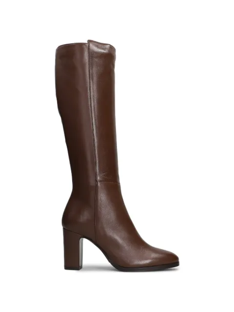 Julie Dee side-zip leather boots Brown NW315