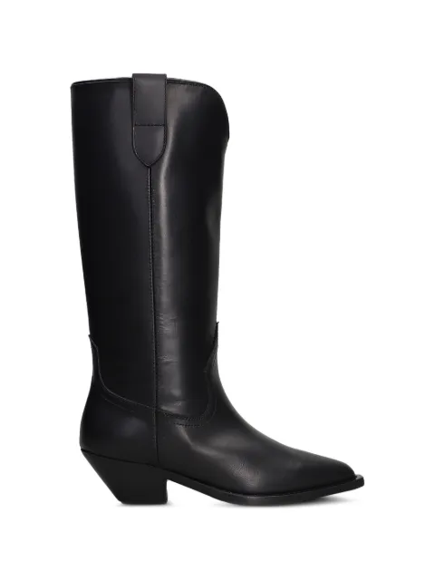 Via Roma 15 Western-style leather cowboy boots Black 4729