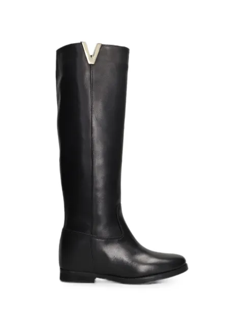 Julie Dee V-logo knee-high boots Black IW536