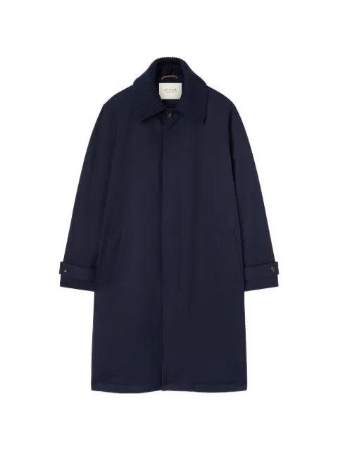 RETORI detachable-collar wool-gabardine coat Blue 04MFACO011LU13