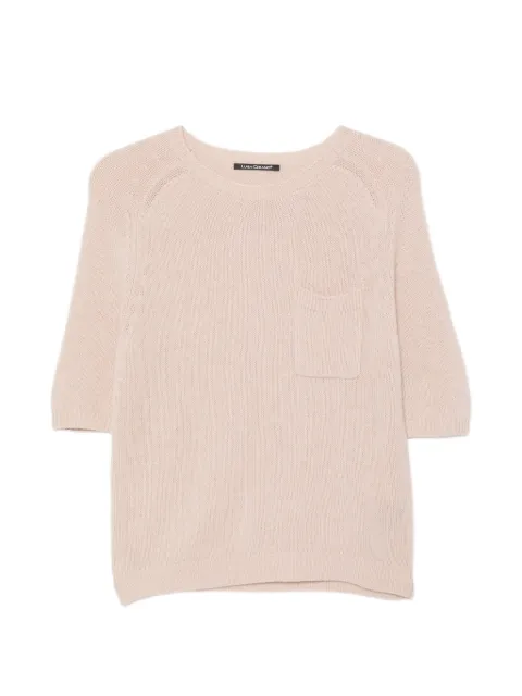 Luisa Cerano chest-pocket short-sleeve sweater Pink 1488315871