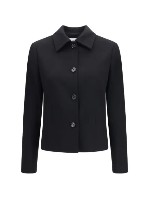 Lardini button-up pointed-collar jacket Black A7TARAACIF67544