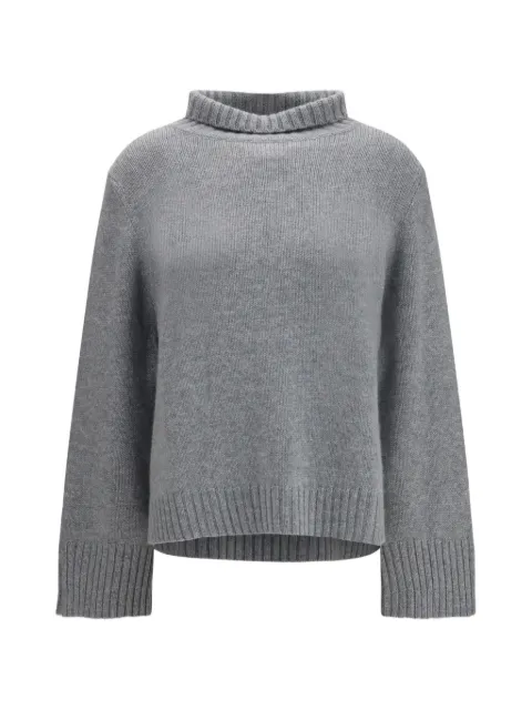 Allude high-neck ribbed-cuff sweater Grey 26511185