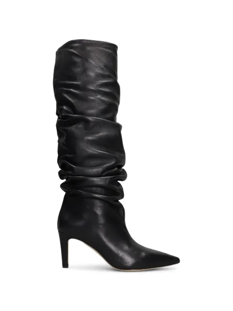 The Seller ruched pointed-toe boots Black SE4008
