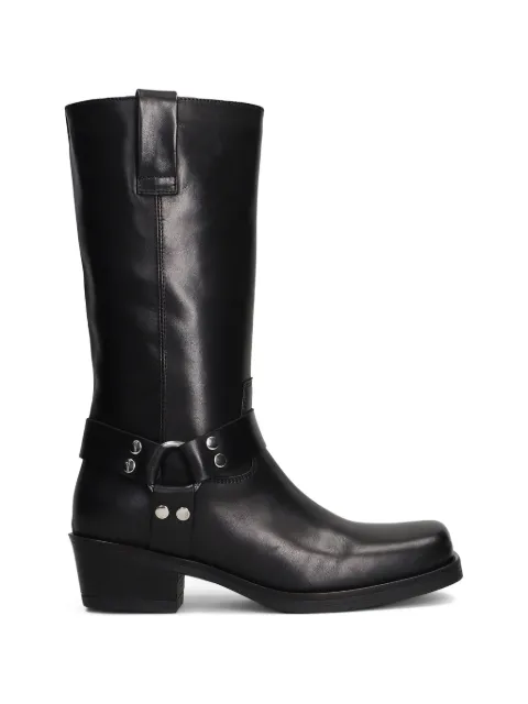 Julie Dee harness square-toe biker boots Black IW510