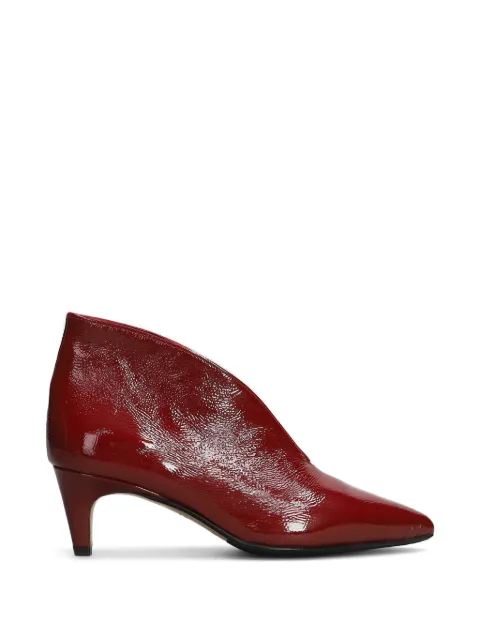 L Arianna pointed-toe patent-finish ankle boots Red TR2426