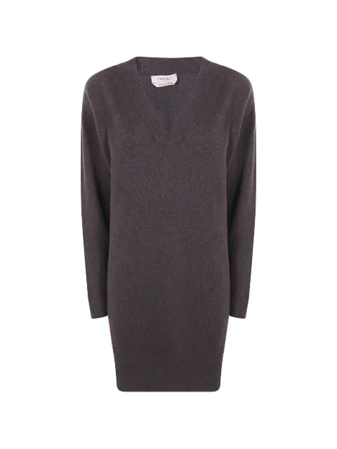 TWINSET V-neck wool sweater Brown 262TP3551