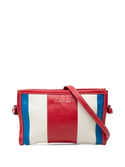 Balenciaga Pre-Owned 2018-2026 Lambskin Bazar crossbody bag Multicolour D83FG17BR6JHEIGM