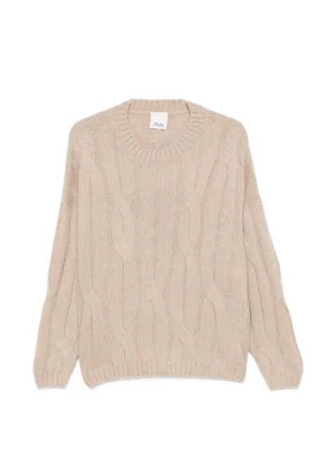 Allude cable-knit drop-shoulder sweater Neutrals 26577002