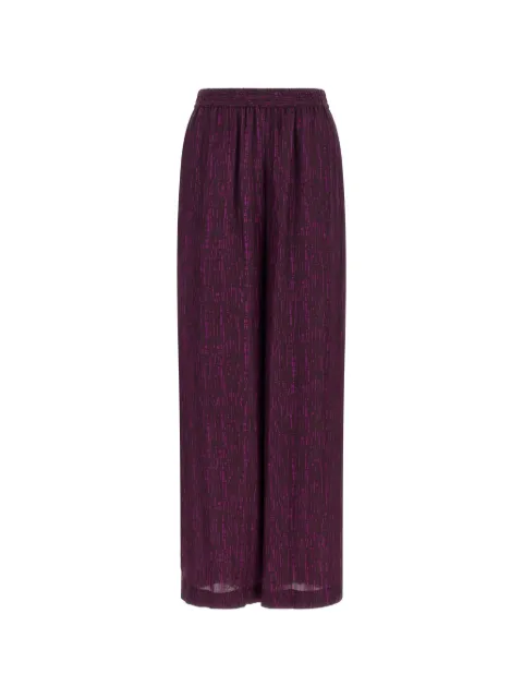Gianluca Capannolo Claudia abstract-pattern elasticated-waist palazzo pants Purple 26IP47880034102