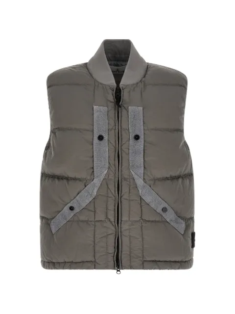 Stone Island quilted crinkled-effect gilet Grey L2S15G100008S0019