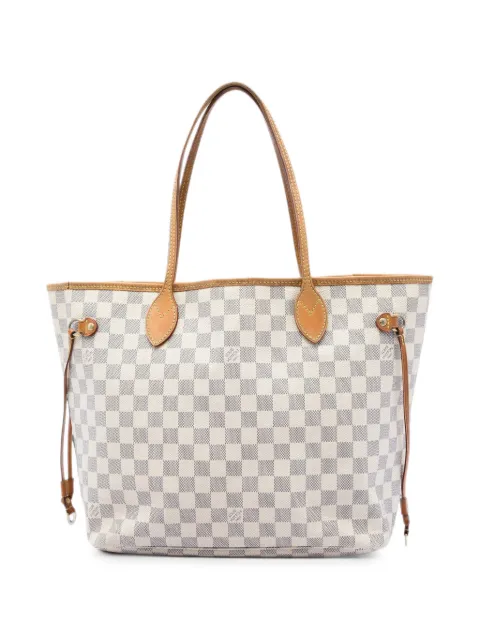Louis Vuitton Pre-Owned 2014 Damier Azur Neverfull MM tote bag White 7P5YHQT71KAJQ71J