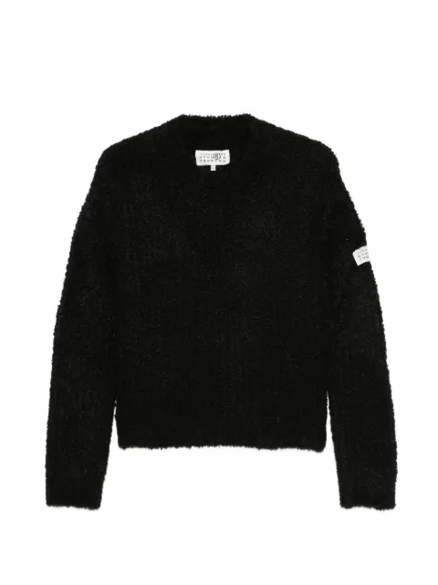 MM6 Maison Margiela logo-patch sweater Black S62HL0055M13342