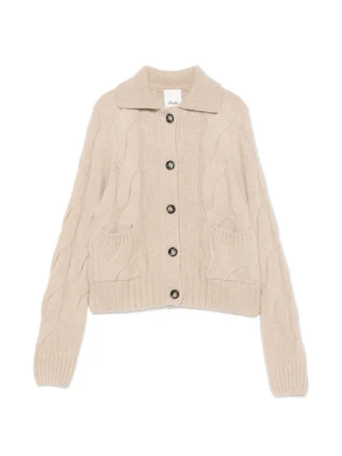 Allude cable-knit button-up cardigan Neutrals 26577000