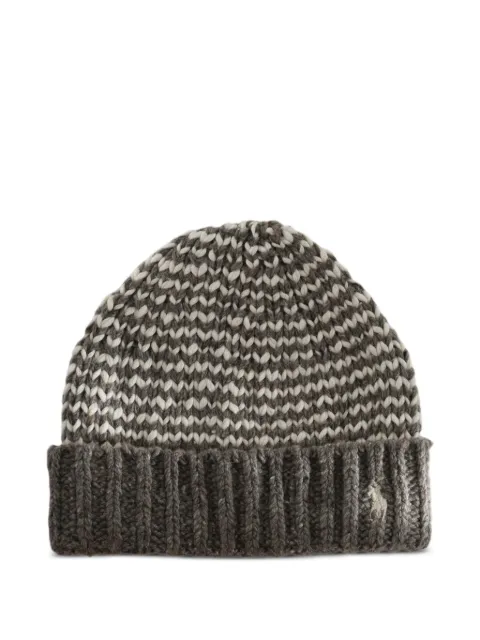 Polo Ralph Lauren striped wool-blend beanie Grey WC0733