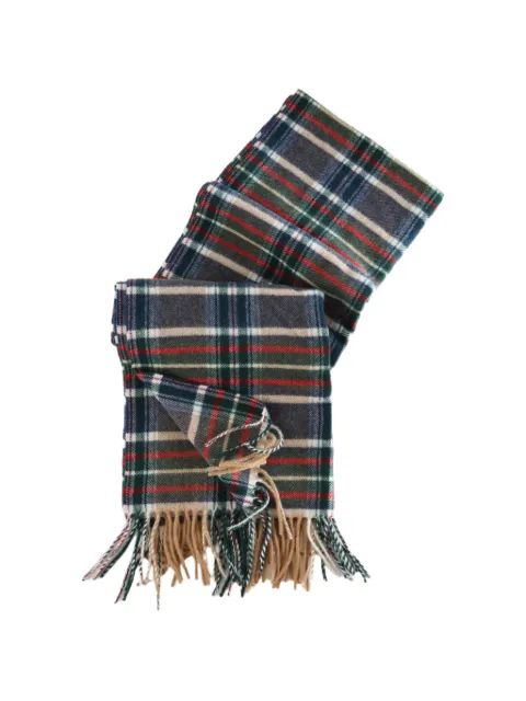 Polo Ralph Lauren tartan-check fringed scarf Blue WC0540
