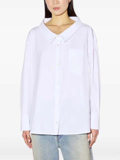Liviana Conti chest-pocket long-sleeve shirt White F6WK17