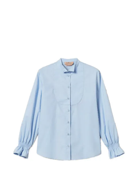 TWINSET poplin shirt with ruffles Blue 262TF2100