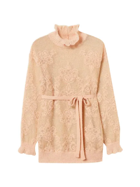 TWINSET jacquard alpaca-blend maxi jumper Pink 262TP3342