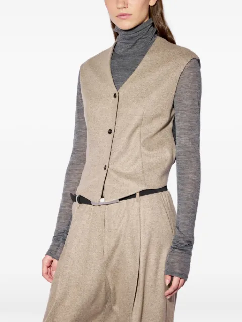 Liviana Conti Cooper button-up waistcoat Neutrals F6WN43