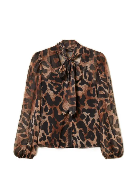 TWINSET animal-print voile shirt Brown 262AP2210