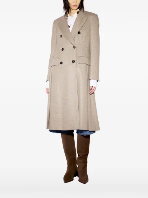 Liviana Conti double-breasted peak-lapels coat Brown F6WN52