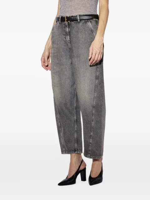 Liviana Conti acid-wash cropped jeans Grey F6WY81