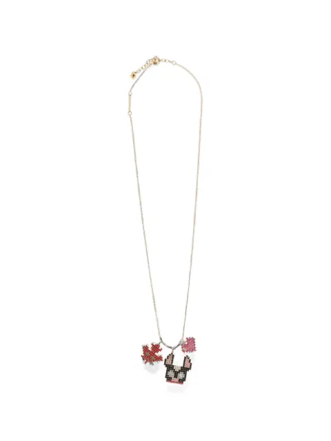 DSQUARED2 Gaming rhinestone necklace Gold NEW024759400001F001