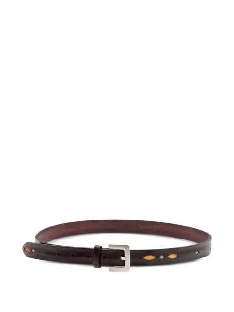 Orciani embellished leather belt Brown U08426