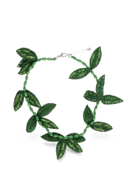 DSQUARED2 botanical leaf necklace Green NEW002137000364