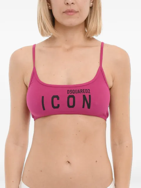 DSQUARED2 Icon bandeau sport bra Pink D8RG338500519