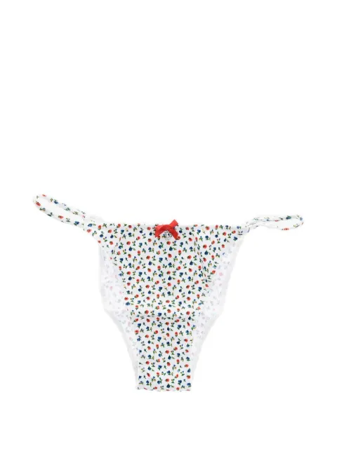 DSQUARED2 floral-print bow-detail briefs White D8L424450ISA01