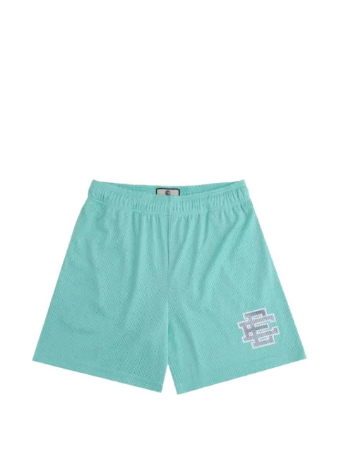 ERIC EMANUEL EE Basic metallic-logo shorts Green EEBSMYUC