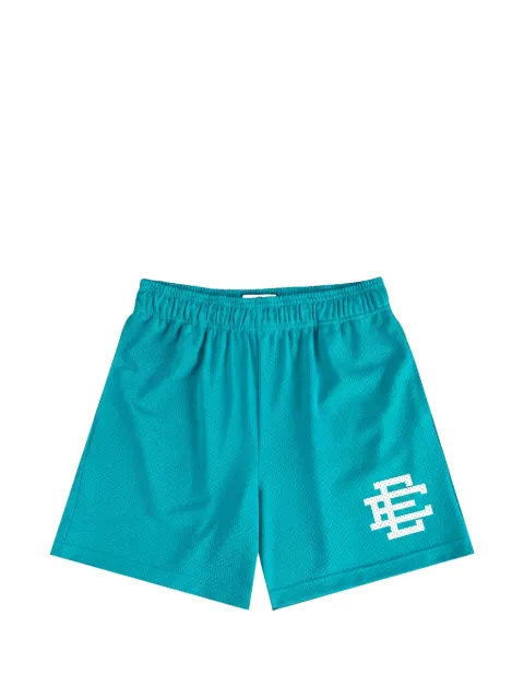 ERIC EMANUEL EE Basic logo-print shorts Blue EEBSCTEALWHT