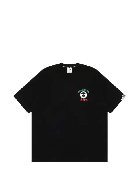 AAPE BY *A BATHING APE® X Jun Oson Moonface graphic-print T-shirt Black AAPTEM9848XXQ