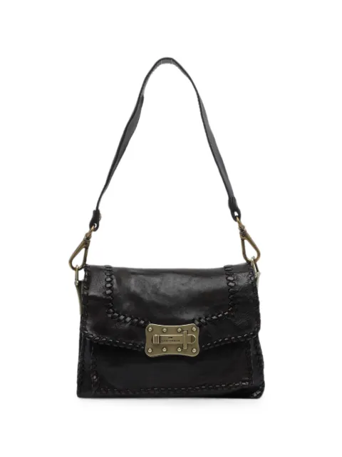 Campomaggi Agnese whipstitch-trim shoulder bag Brown C016500NDX3133C1501