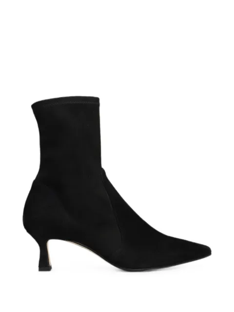 The Seller pointed-toe kitten-heel ankle boots Black CW201