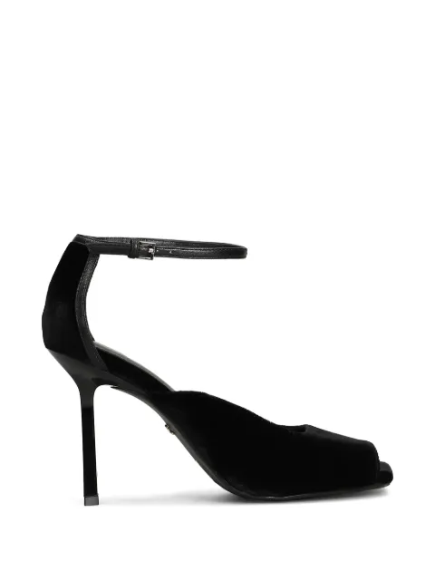 Lola Cruz Qelina 90 velvet sandals Black 010Z70BK