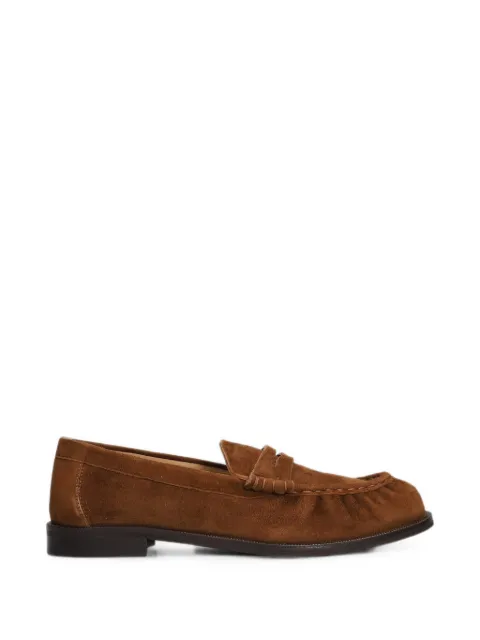 Julie Dee suede penny loafers Brown FW901