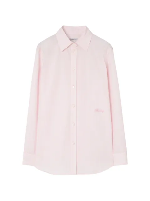 Burberry classic fit striped cotton shirt Pink 8133530